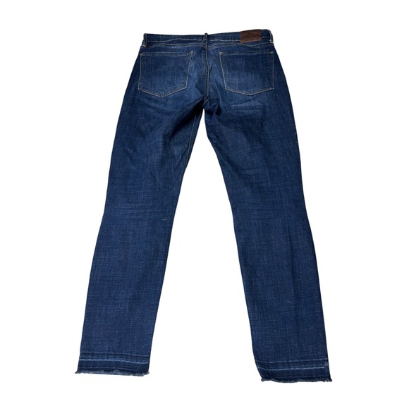 Lucky Brand Ava Crop Jeans Womens 10/30 L28 Dark Wash Skinny Raw Hem Stretch - Picture 9 of 16